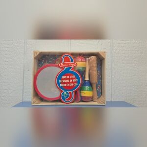 NWT Melissa & Doug Musical Instrument Set with Blue Accents